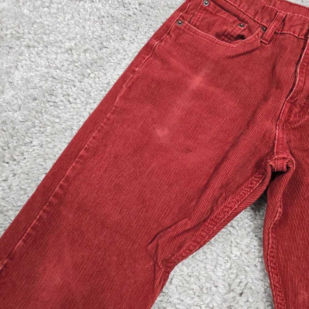 Levi's‎ 502 Mens Corduroy Straight Leg Pants Red Size 30 (fits 29x27) - Picture 3 of 16